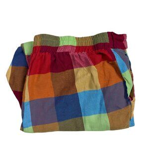 GAP Maternity Printed Flannel Pajama Pant Pants (Happy Plaid) - Size Large